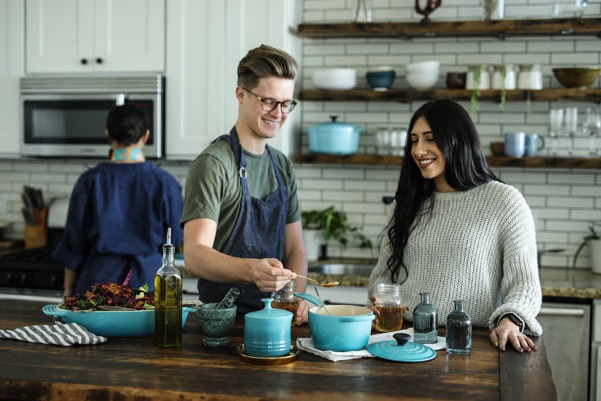 Home kitchen cooking from scratch
